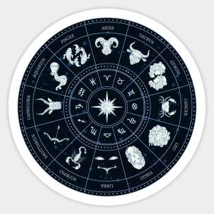 Zodiac Circle Round Horoscope Sticker